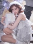 ブルー　モデル：明日花キララ　身長：162cm　着用サイズ：Sサイズ