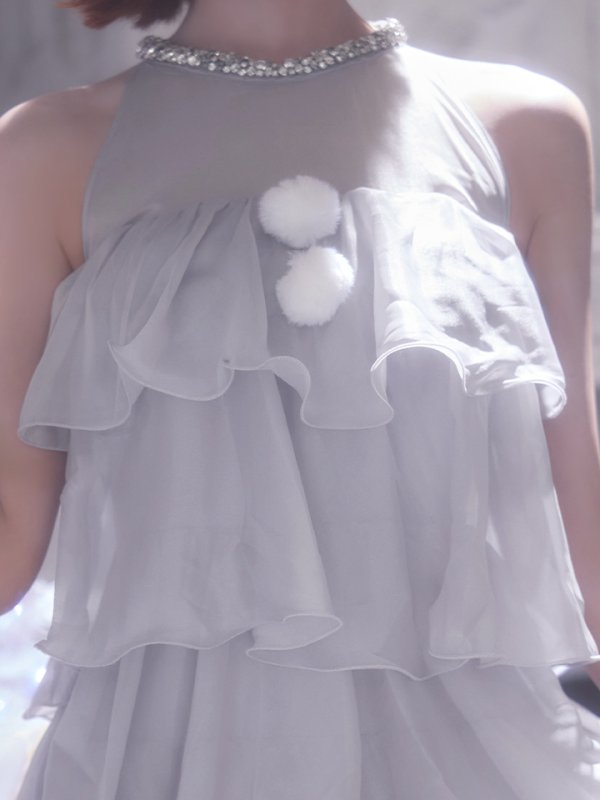 ブルー　モデル：明日花キララ　身長：162cm　着用サイズ：Sサイズ