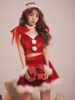 画像13: 【即日発送】【送料無料】【サンタ】チュールリボンアーガイル風サンタコスプレ【コスプレ6点セット】【XS-XLサイズ/3カラー】[OF04] (13)