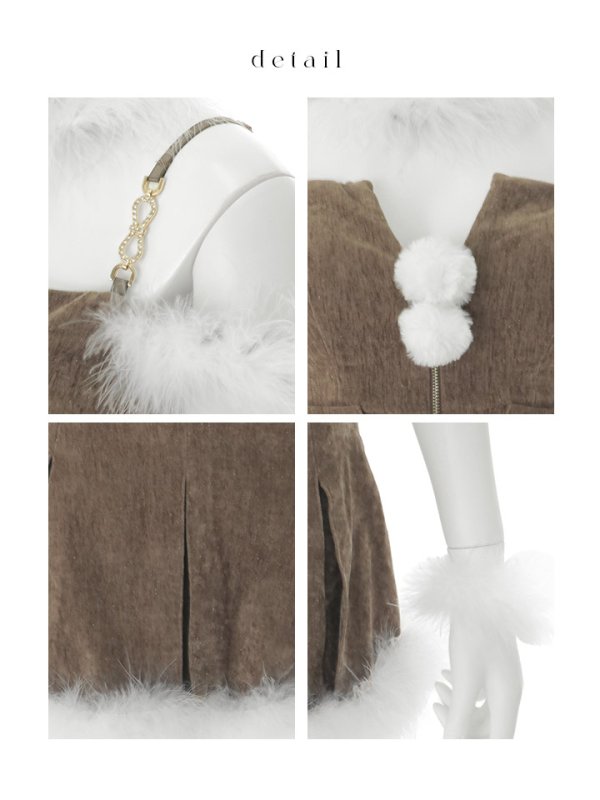 画像38: 【ノベルティ対象】【即日発送】【サンタ】ファーショルダーシースルーフレアサンタコスプレ【コスプレ5点セット】【XS-XLサイズ/2カラー】[OF04] (38)