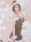 画像14: 【即日発送】【サンタ】ファーショルダーシースルーフレアサンタコスプレ【コスプレ5点セット】【XS-XLサイズ/2カラー】[OF04] (14)