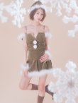 画像19: 【即日発送】【サンタ】ファーショルダーシースルーフレアサンタコスプレ【コスプレ5点セット】【XS-XLサイズ/2カラー】[OF04] (19)