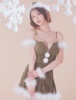画像21: 【即日発送】【サンタ】ファーショルダーシースルーフレアサンタコスプレ【コスプレ5点セット】【XS-XLサイズ/2カラー】[OF04] (21)