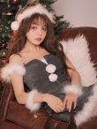画像4: 【即日発送】【サンタ】ファーショルダーシースルーフレアサンタコスプレ【コスプレ5点セット】【XS-XLサイズ/2カラー】[OF04] (4)