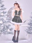 画像26: 【ノベルティ対象】【即日発送】【サンタ】ファーショルダーシースルーフレアサンタコスプレ【コスプレ5点セット】【XS-XLサイズ/2カラー】[OF04] (26)