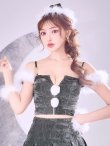 画像28: 【ノベルティ対象】【即日発送】【サンタ】ファーショルダーシースルーフレアサンタコスプレ【コスプレ5点セット】【XS-XLサイズ/2カラー】[OF04] (28)