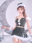 画像31: 【ノベルティ対象】【即日発送】【サンタ】ファーショルダーシースルーフレアサンタコスプレ【コスプレ5点セット】【XS-XLサイズ/2カラー】[OF04] (31)