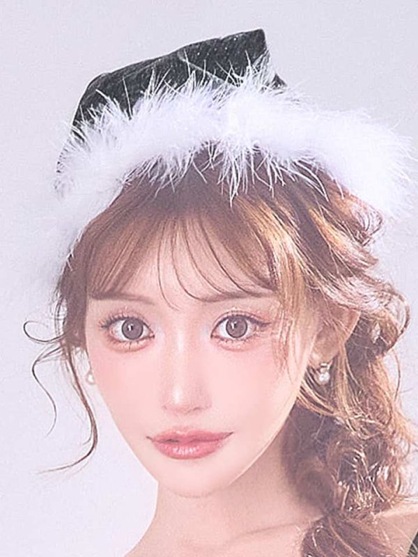 画像35: 【ノベルティ対象】【即日発送】【サンタ】ファーショルダーシースルーフレアサンタコスプレ【コスプレ5点セット】【XS-XLサイズ/2カラー】[OF04] (35)