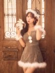 画像17: 【ノベルティ対象】【即日発送】【サンタ】ファーショルダーシースルーフレアサンタコスプレ【コスプレ5点セット】【XS-XLサイズ/2カラー】[OF04] (17)