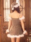 画像19: 【ノベルティ対象】【即日発送】【サンタ】ファーショルダーシースルーフレアサンタコスプレ【コスプレ5点セット】【XS-XLサイズ/2カラー】[OF04] (19)