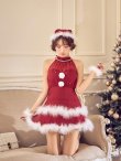 画像20: 【即日発送】【送料無料！】【サンタ】シフォンホルターネックティアードサンタコスプレ【コスプレ4点セット】【XS-Lサイズ/2カラー】[OF04/OF04] (20)