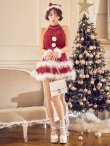画像21: 【即日発送】【送料無料！】【サンタ】シフォンホルターネックティアードサンタコスプレ【コスプレ4点セット】【XS-Lサイズ/2カラー】[OF04/OF04] (21)