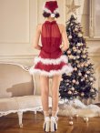 画像30: 【即日発送】【送料無料！】【サンタ】シフォンホルターネックティアードサンタコスプレ【コスプレ4点セット】【XS-Lサイズ/2カラー】[OF04/OF04] (30)