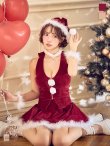 画像3: 【即日発送】【サンタ】ホルターネックジップセットアップサンタコスプレ【コスプレ6点セット】【XS-XLサイズ/2カラー】[OF03] (3)