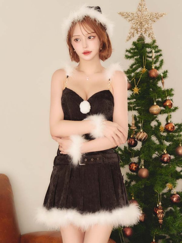 画像19: 【即日発送】【サンタ】クラシカルベルト付きサンタコスプレ【コスプレ6点セット】【XS-Lサイズ/3カラー】[OF04] (19)