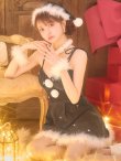 画像1: 【即日発送】【送料無料！】【サンタ】　紐リボンフレアビジューサンタコスプレ【コスプレ5点セット】【XS-Mサイズ/2カラー】[OF04] (1)