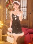 画像3: 【即日発送】【送料無料！】【サンタ】　紐リボンフレアビジューサンタコスプレ【コスプレ5点セット】【XS-Mサイズ/2カラー】[OF04] (3)