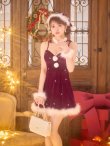 画像26: 【即日発送】【送料無料！】【サンタ】　紐リボンフレアビジューサンタコスプレ【コスプレ5点セット】【XS-Mサイズ/2カラー】[OF04] (26)
