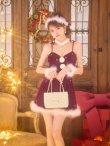 画像28: 【即日発送】【送料無料！】【サンタ】　紐リボンフレアビジューサンタコスプレ【コスプレ5点セット】【XS-Mサイズ/2カラー】[OF04] (28)