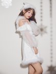 画像10: 【予約 / 11月下旬発送予定】【送料無料！】【サンタ】オフショルチュール袖リボンサンタコスプレ【コスプレ3点セット】【XS-Lサイズ/1カラー】[OF03] (10)