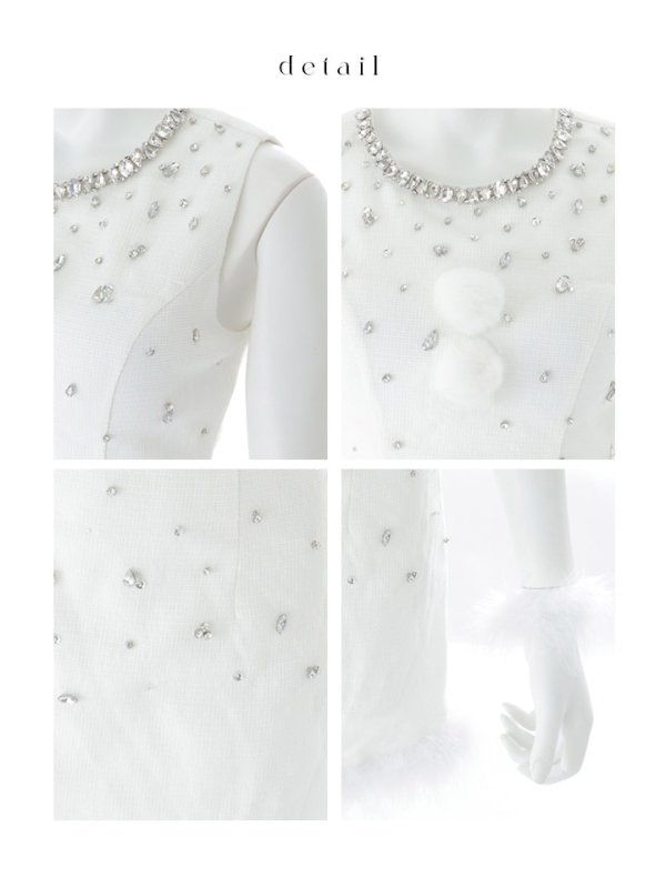 画像19: 【即日発送】【サンタ】ストーンビジューノースリーブタイトサンタコスプレ【コスプレ4点セット】【XS-Lサイズ/3カラー】[OF03] (19)