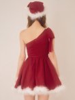 画像13: 【即日発送】【サンタ】ワンショルリボンドットチュールサンタコスプレ【コスプレ4点セット】【XS-Lサイズ/2カラー】[OF01] (13)