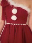 画像14: 【即日発送】【サンタ】ワンショルリボンドットチュールサンタコスプレ【コスプレ4点セット】【XS-Lサイズ/2カラー】[OF01] (14)