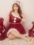 画像5: 【即日発送】【サンタ】ワンショルリボンドットチュールサンタコスプレ【コスプレ4点セット】【XS-Lサイズ/2カラー】[OF01] (5)