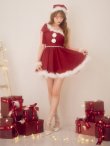 画像8: 【即日発送】【サンタ】ワンショルリボンドットチュールサンタコスプレ【コスプレ4点セット】【XS-Lサイズ/2カラー】[OF01] (8)