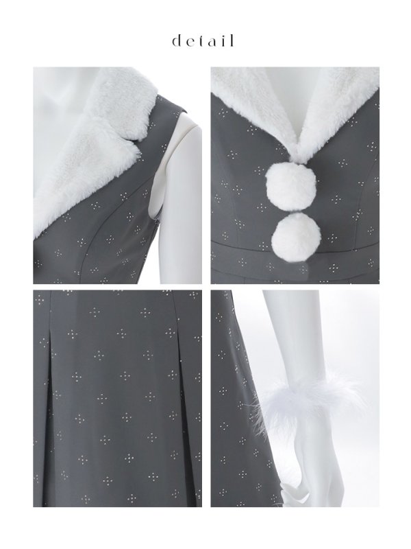 画像23: 【即日発送】【サンタ】ファー襟付きラメワンピサンタコスプレ【コスプレ4点セット】【S-Mサイズ/2カラー】[OF01] (23)