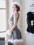 画像15: 【即日発送】【サンタ】ファー襟付きラメワンピサンタコスプレ【コスプレ4点セット】【S-Mサイズ/2カラー】[OF01] (15)