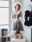 画像17: 【即日発送】【サンタ】ファー襟付きラメワンピサンタコスプレ【コスプレ4点セット】【S-Mサイズ/2カラー】[OF01] (17)