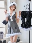 画像24: 【即日発送】【サンタ】ファー襟付きラメワンピサンタコスプレ【コスプレ4点セット】【S-Mサイズ/2カラー】[OF01] (24)