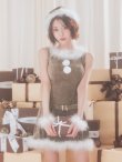 画像3: 【即日発送】【送料無料！】【サンタ】ベルト付きファーサンタコスプレ【コスプレ4点セット】【XS-XLサイズ/3カラー】[OF04/OF04] (3)