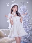 画像8: 【即日発送】【サンタ】ラメチュールオフショルリボンサンタコスプレ【コスプレ5点セット】【XS-Lサイズ/1カラー】[OF01] (8)