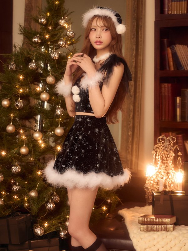 ブラック　モデル：るりぴ　身長：165cm　着用サイズ：Sサイズ