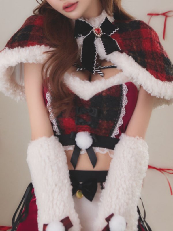 画像19: 【即日発送】【サンタ】ノエルドチェックケープサンタ【Malymoon/マリームーン】【コスプレ9点セット】【フリーサイズ/2カラー】[HC03] (19)