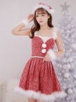 画像33: 【一部予約商品/11月中旬発送予定】【サンタコス 4点セット】【XS-XLサイズ/3カラー】ラメツイードミニワンピースサンタ[YMT] (33)