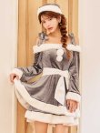 画像20: 【一部予約 / 11月中旬発送予定】【送料無料！】【サンタ】グリッターリボン2段フレアサンタコスプレ【コスプレ4点セット】【XS-XLサイズ/8カラー】[OF03] (20)
