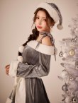 画像10: 【sugar nine サンタコス 4点セット】【XS-XLサイズ/8カラー】グリッターリボン2段フレアサンタコスプレ[OF01] (10)