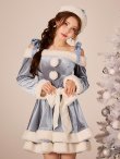 画像31: 【一部予約 / 11月中旬発送予定】【送料無料！】【サンタ】グリッターリボン2段フレアサンタコスプレ【コスプレ4点セット】【XS-XLサイズ/8カラー】[OF03] (31)