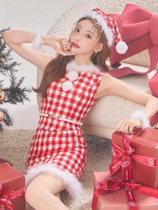 ミルキーニットダッフルチェックサンタ 即日発送】ミルキーニット