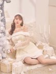 画像3: 【サンタSALE!!】【即日発送】【サンタコス 3点セット】【XS-XLサイズ/1カラー】オフショルダーシアーチュールフレアサンタコスプレ[OF01] (3)