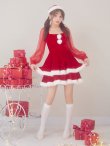 画像13: 【即日発送】【サンタコス 3点セット】【S-Lサイズ/1カラー】チュールシアーフレアサンタコスプレ[OF01] (13)
