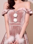 画像22: 【即日発送！】【サンタコス 5点セット】【XS-XLサイズ/3カラー】オフショルビジューリボンフレアサンタ[OF01] (22)