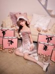 画像16: 【即日発送！】【サンタコス 5点セット】【XS-XLサイズ/3カラー】オフショルビジューリボンフレアサンタ[OF01] (16)