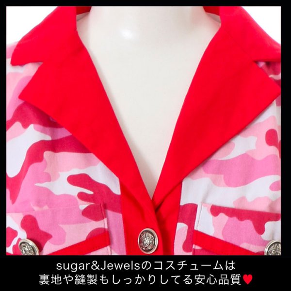 画像11: 【SALE!!】【即日発送】【ハロウィンコスプレ3点セット】ピンクアーミーワンピース【S-XLサイズ/1カラー】（STEE06 W）[HC02] (11)