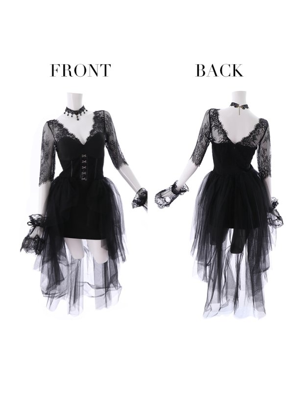 画像17: 【即日発送】ブラックバニーコスプレセット【sugar nineハロウィンコスプレ4点セット】 【S-XLサイズ/1カラー】[OF01] (17)