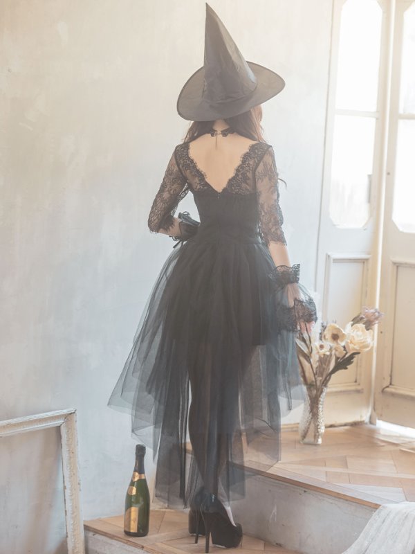 画像8: 【即日発送】ブラックバニーコスプレセット【sugar nineハロウィンコスプレ4点セット】 【S-XLサイズ/1カラー】[OF01] (8)