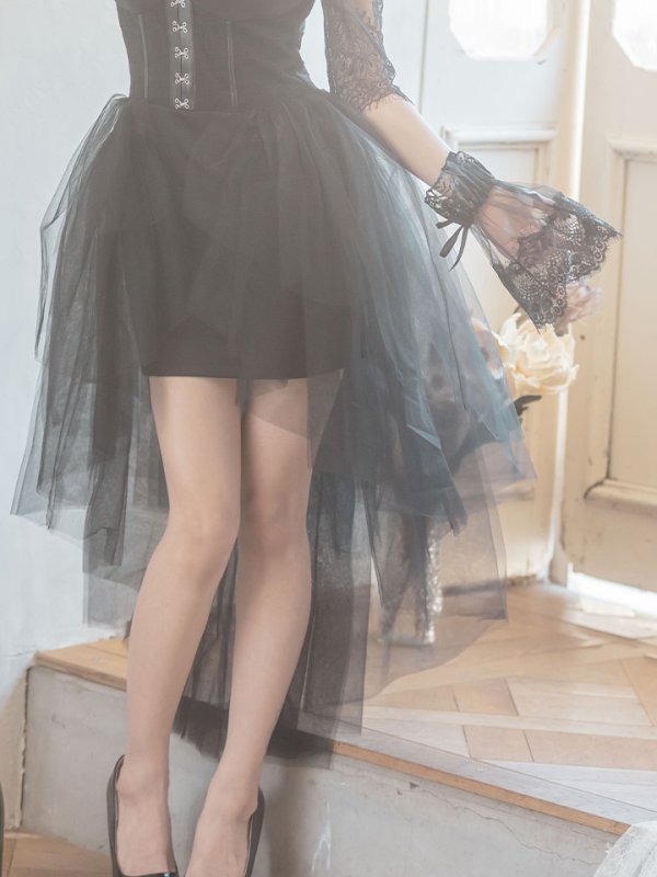 画像10: 【即日発送】ブラックバニーコスプレセット【sugar nineハロウィンコスプレ4点セット】 【S-XLサイズ/1カラー】[OF01] (10)